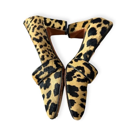 Vintage Herbert Levine‎ Mod Spotted Hair Calf Pumps with Gold tone buckle, 1969 - Picture 5 of 15